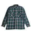 Heavy Duty Y2k Green Blue Check Long Sleeve Shirt/Jacket Uk Men's Size Large