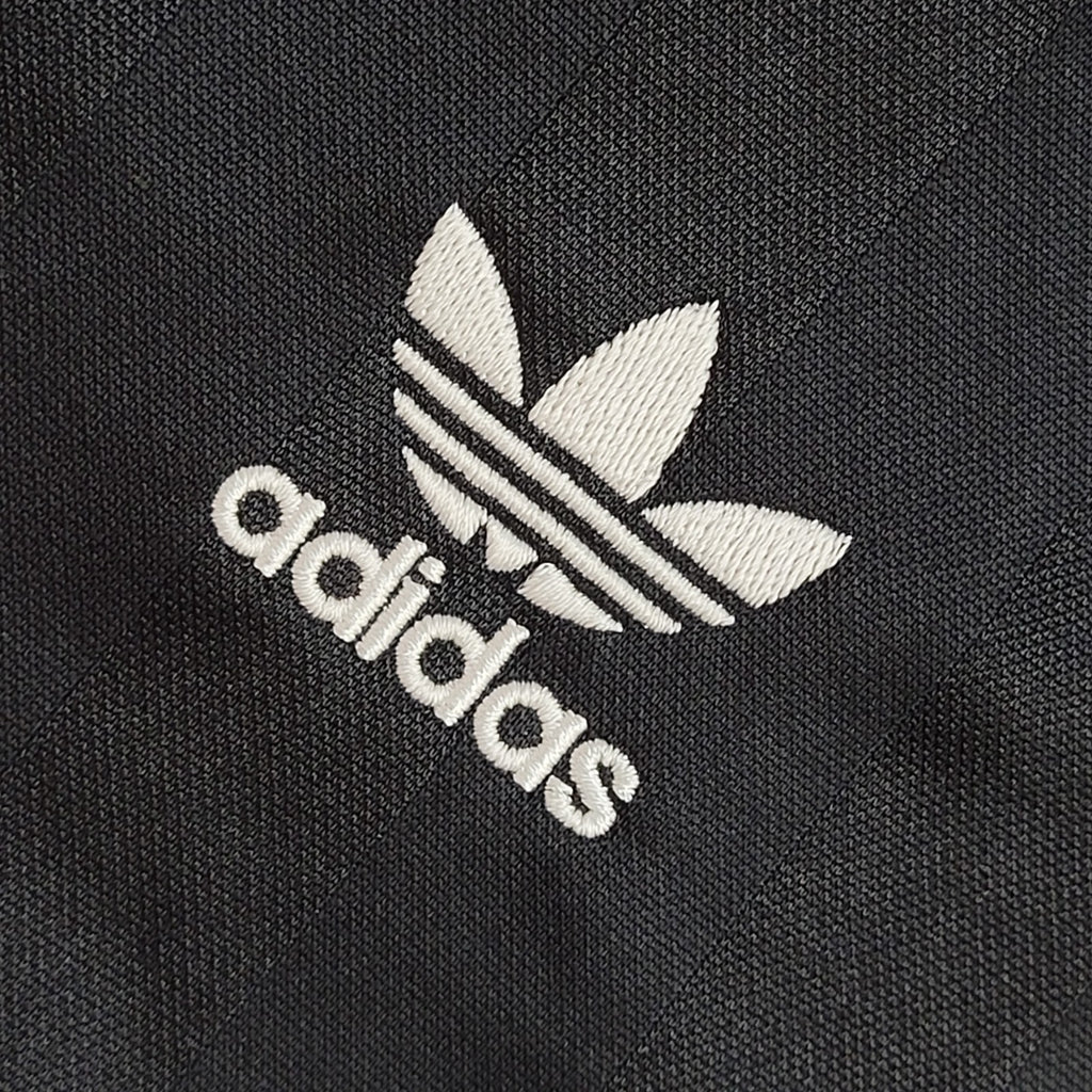 Adidas Black 90s Sports Sweatshirt V-Neck Checked Back UK Men's XXL