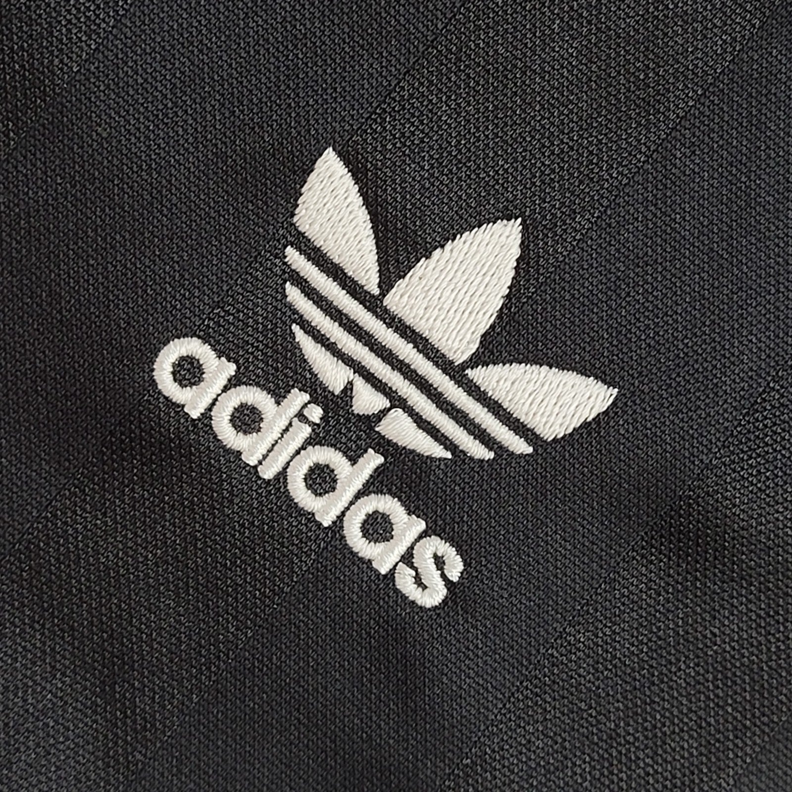 Adidas Black 90s Sports Sweatshirt V-Neck Checked Back UK Men's XXL