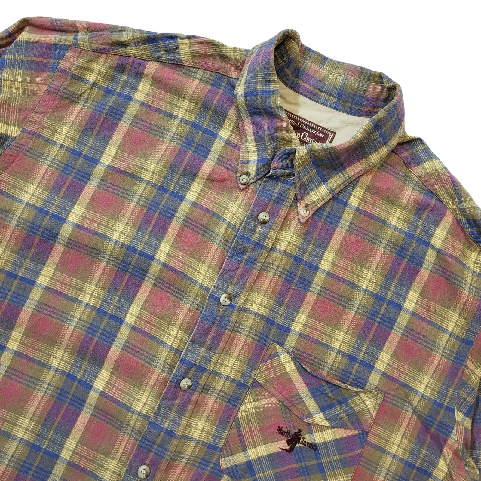 Malboro Classics Vintage 90's Check Shirt Men's Size Large