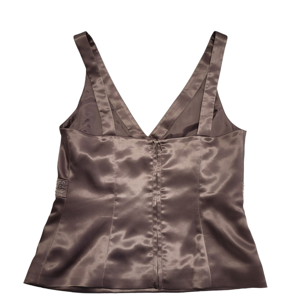 Next Y2K Mauve Party Top Womens UK Size 10