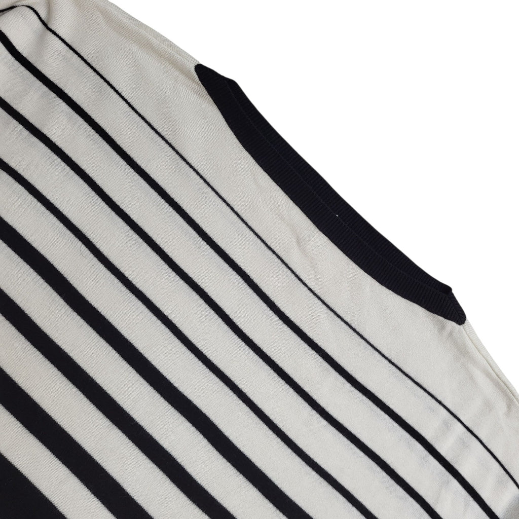 Ralph Lauren  Jumper Vintage White Black Boat Neck (Usa L) Women's Uk Size 16