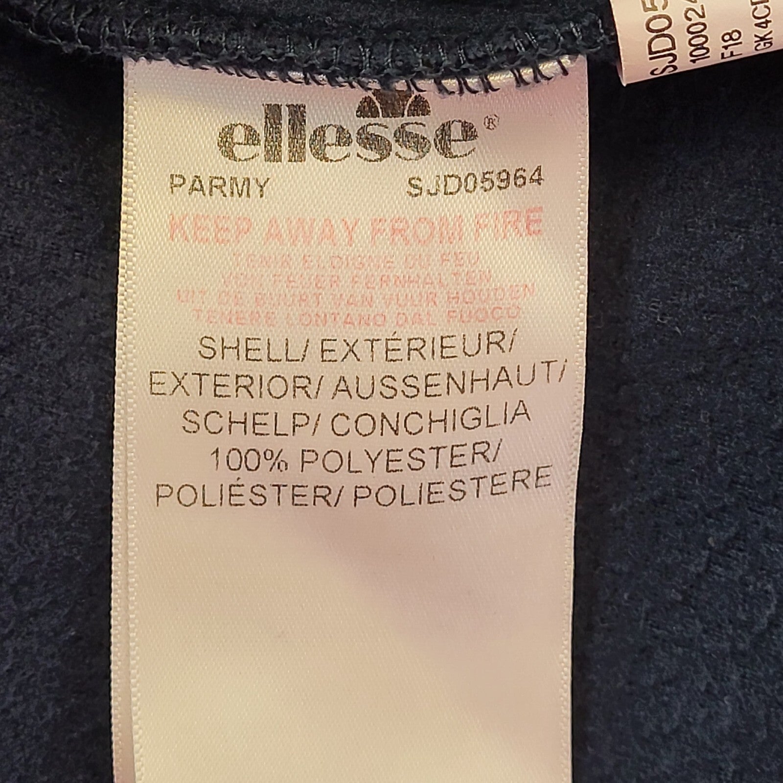 Ellesse Navy Blue & Red Cropped Sports Fleece Women's 4 XXS