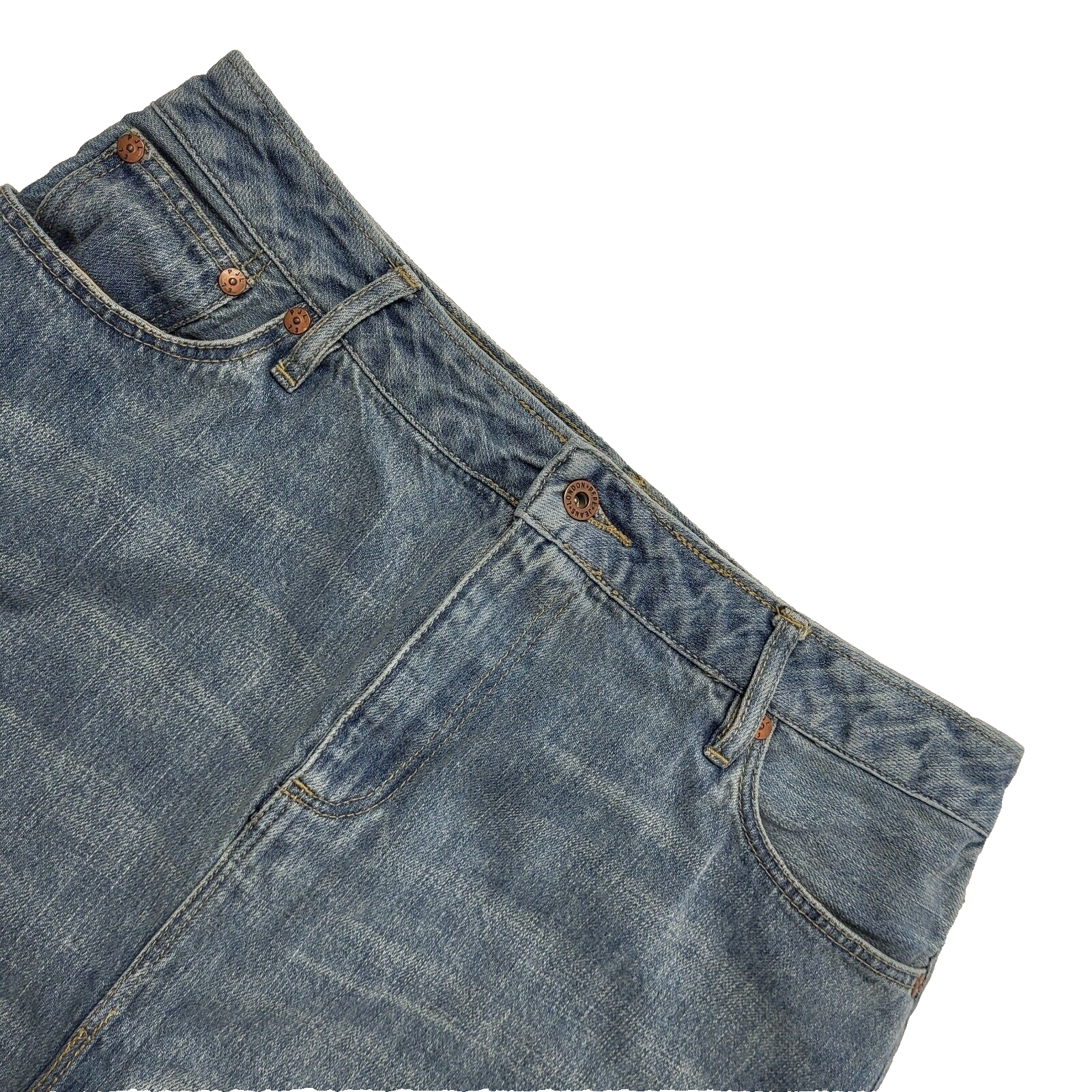 Pepe Jeans Vintage Y2K Blue A-Line Denim Skirt Womens UK 10 W28