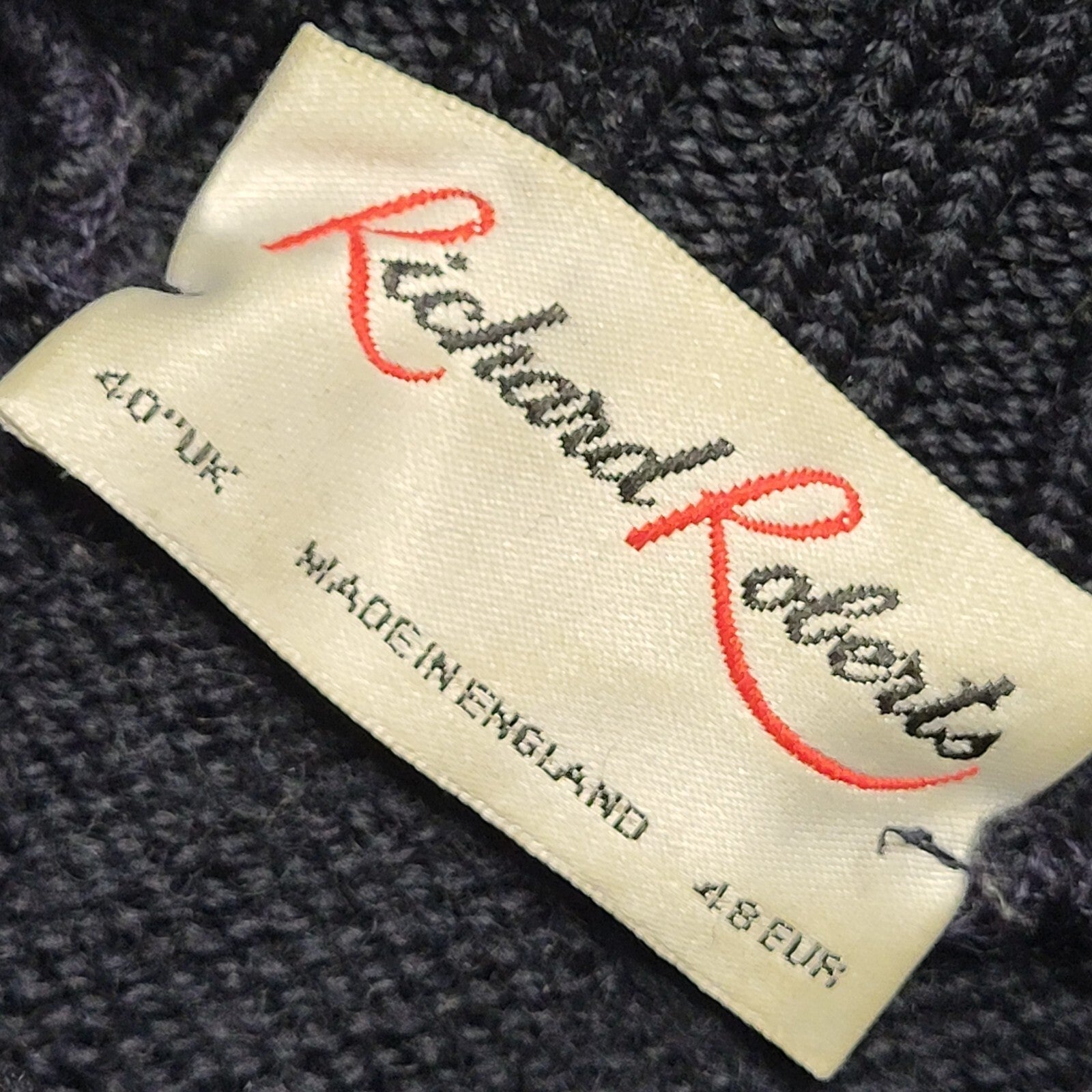 Richard Roberts Vintage 80's Navy Blue Jumper Uk Men's Size M