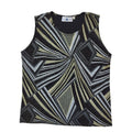 Classic Image 90s Vintage Black Silver Sleeveless Blouse Women's Size L Eu 40