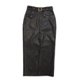 Tudor Knight Y2K Faux Leather Zip Belted Slit Skirt Womens UK Size 10 W28