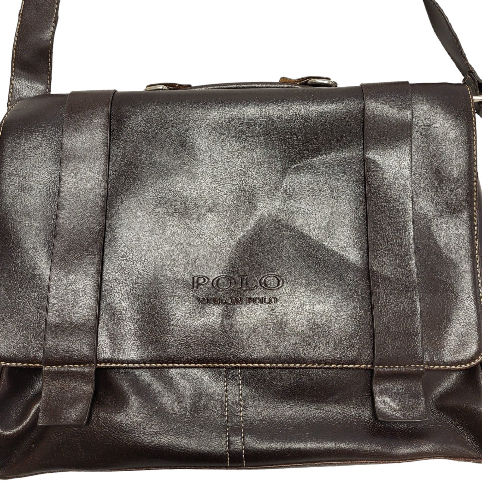 Telon Polo Brown Leather Hand Bag / Shoulder Bag Uk Women's 13.5" x 14.5"