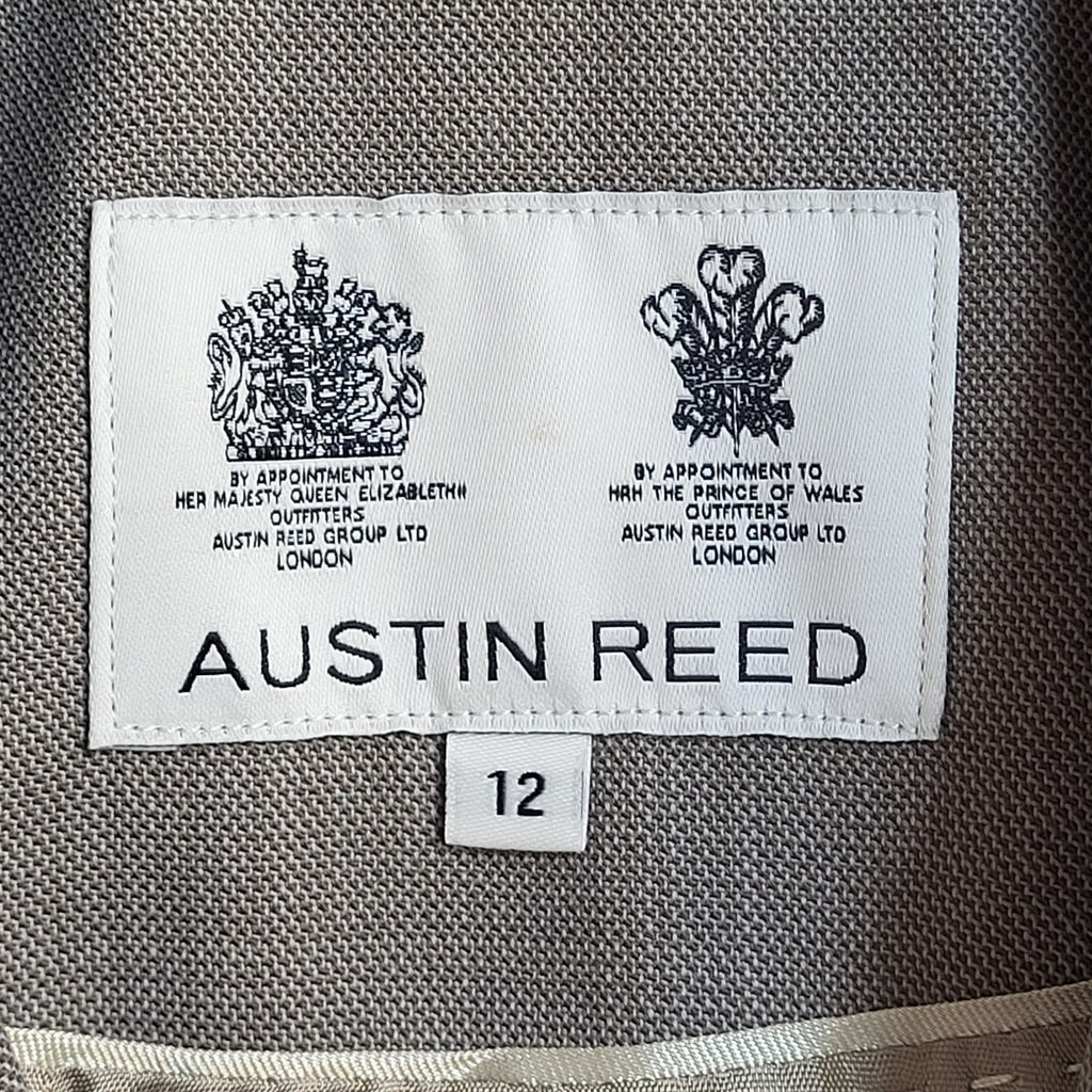 Austin Reed Suit Jacket Y2k Beige Button UK Women's Size L 12