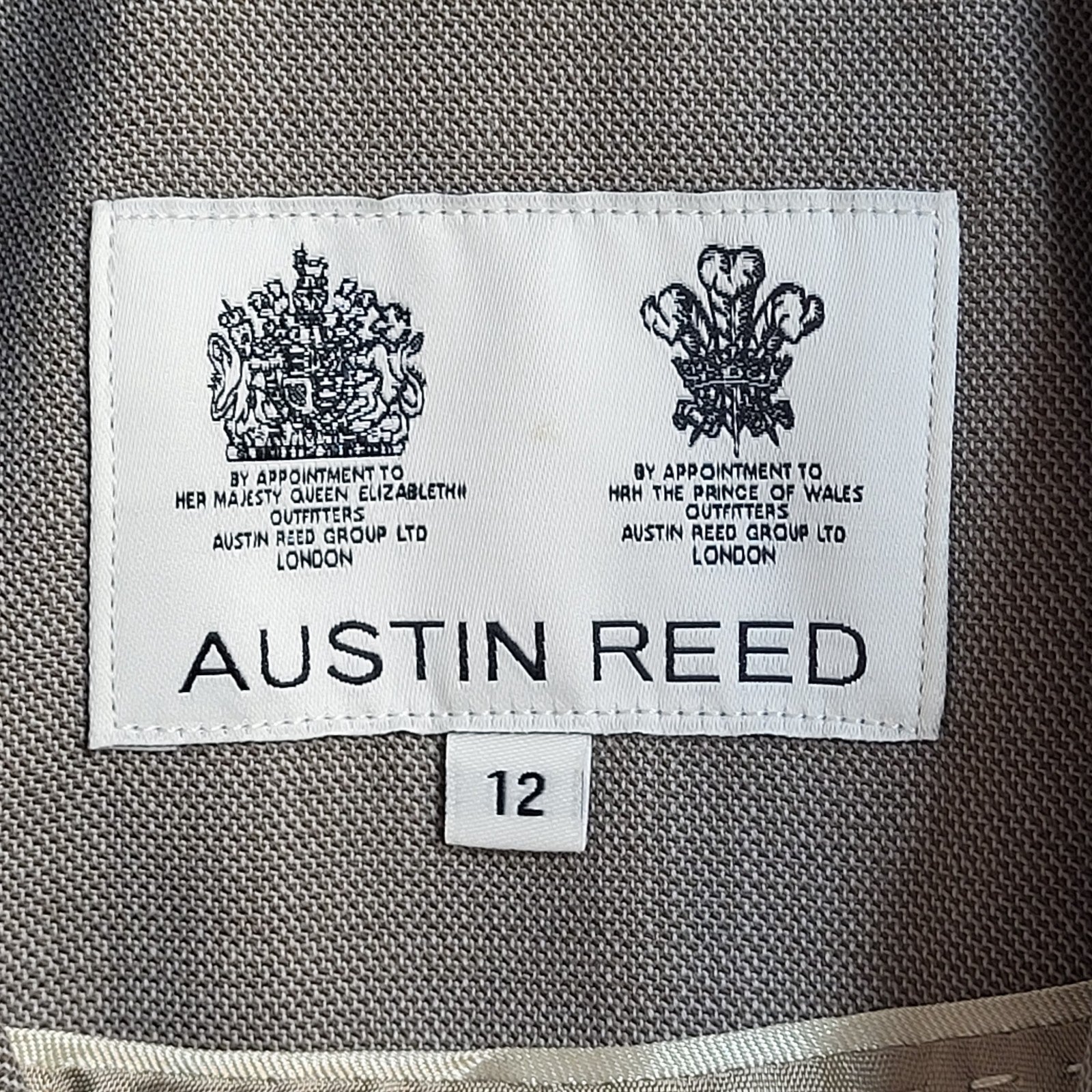 Austin Reed Suit Jacket Y2k Beige Button UK Women's Size L 12