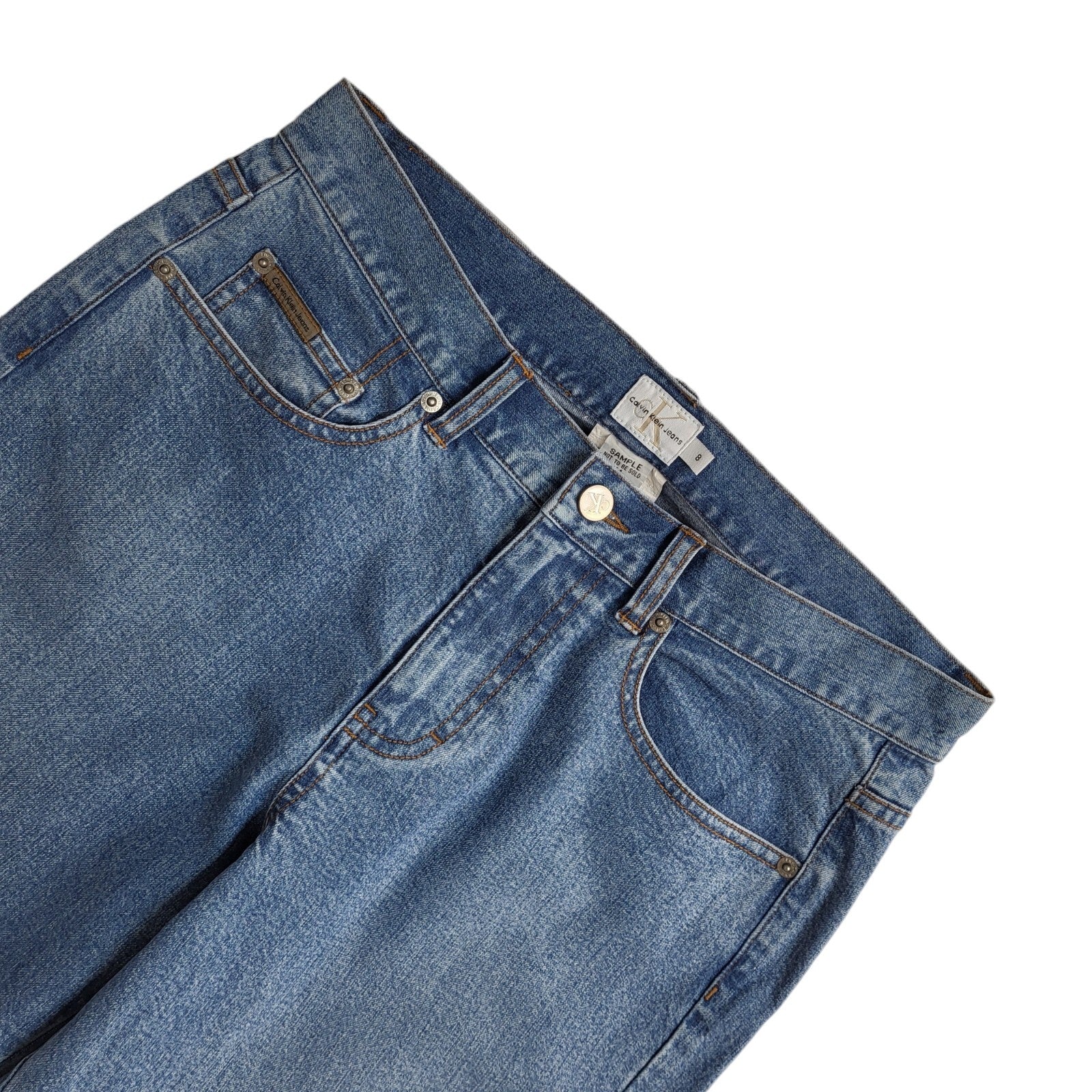 Calvin Klein 90s Mid Blue Bootcut Denim Jeans Uk Women's Size 8 W26 L32