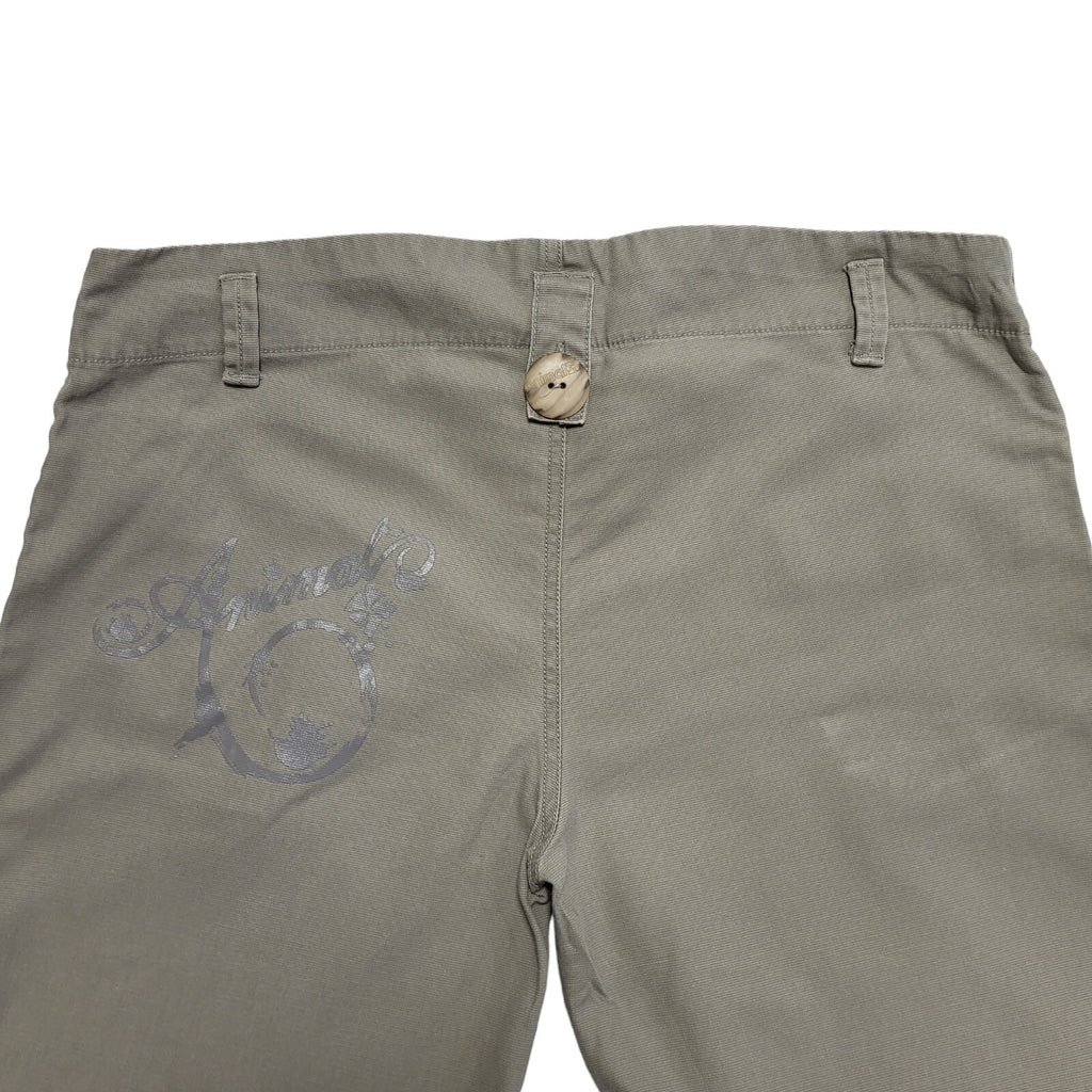 Animal Vintage Y2K Green Flared Trousers Women's Size 14-16 W35 L30