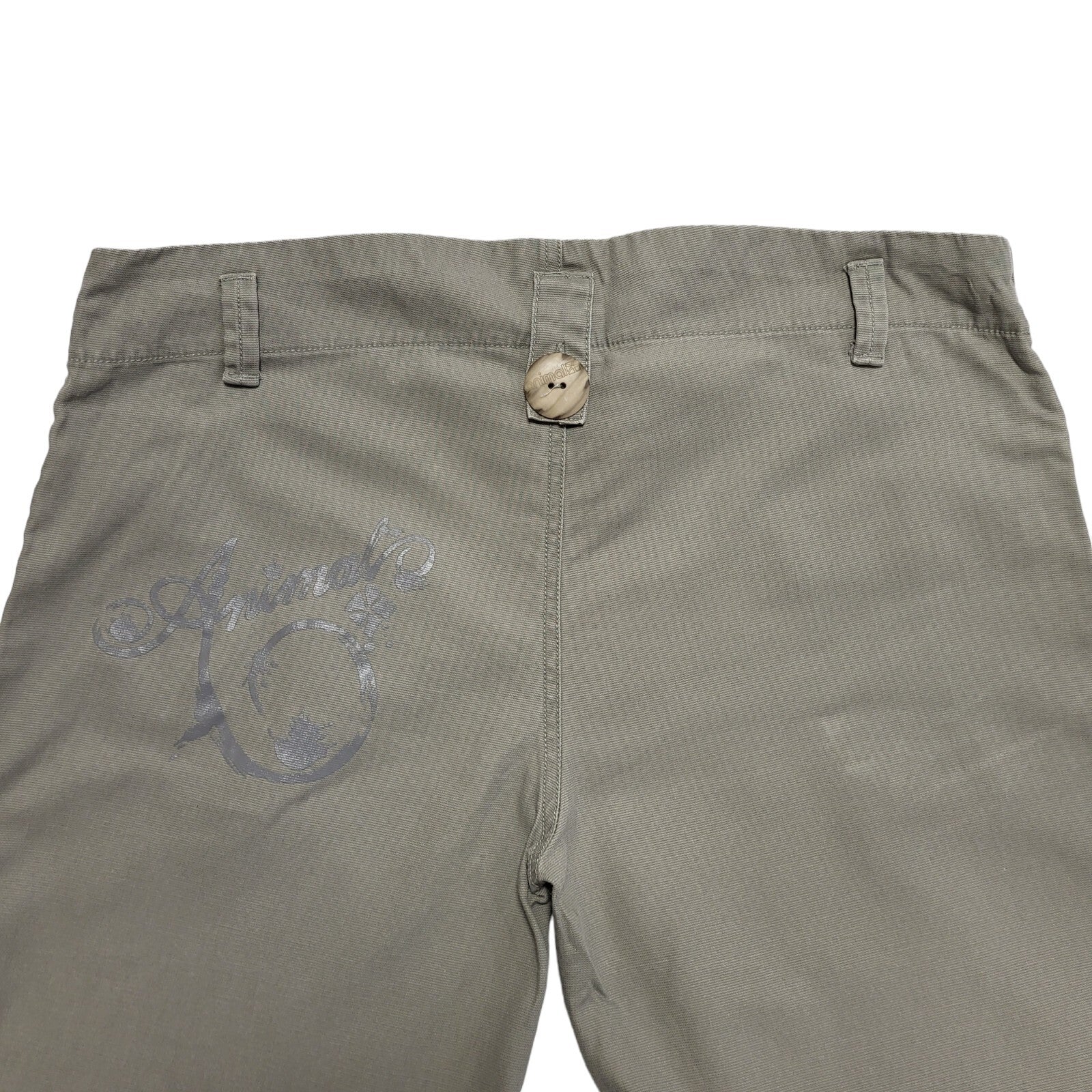 Animal Vintage Y2K Green Flared Trousers Women's Size 14-16 W35 L30