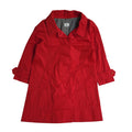 Lacoste Vintage 90's Red Long Collared Button Front Coat Women's Uk 10