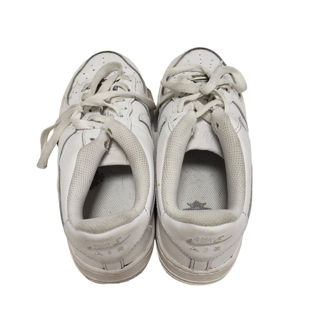 Nike Air Force 1 Juniors White Leather Kids  Trainers Uk 4