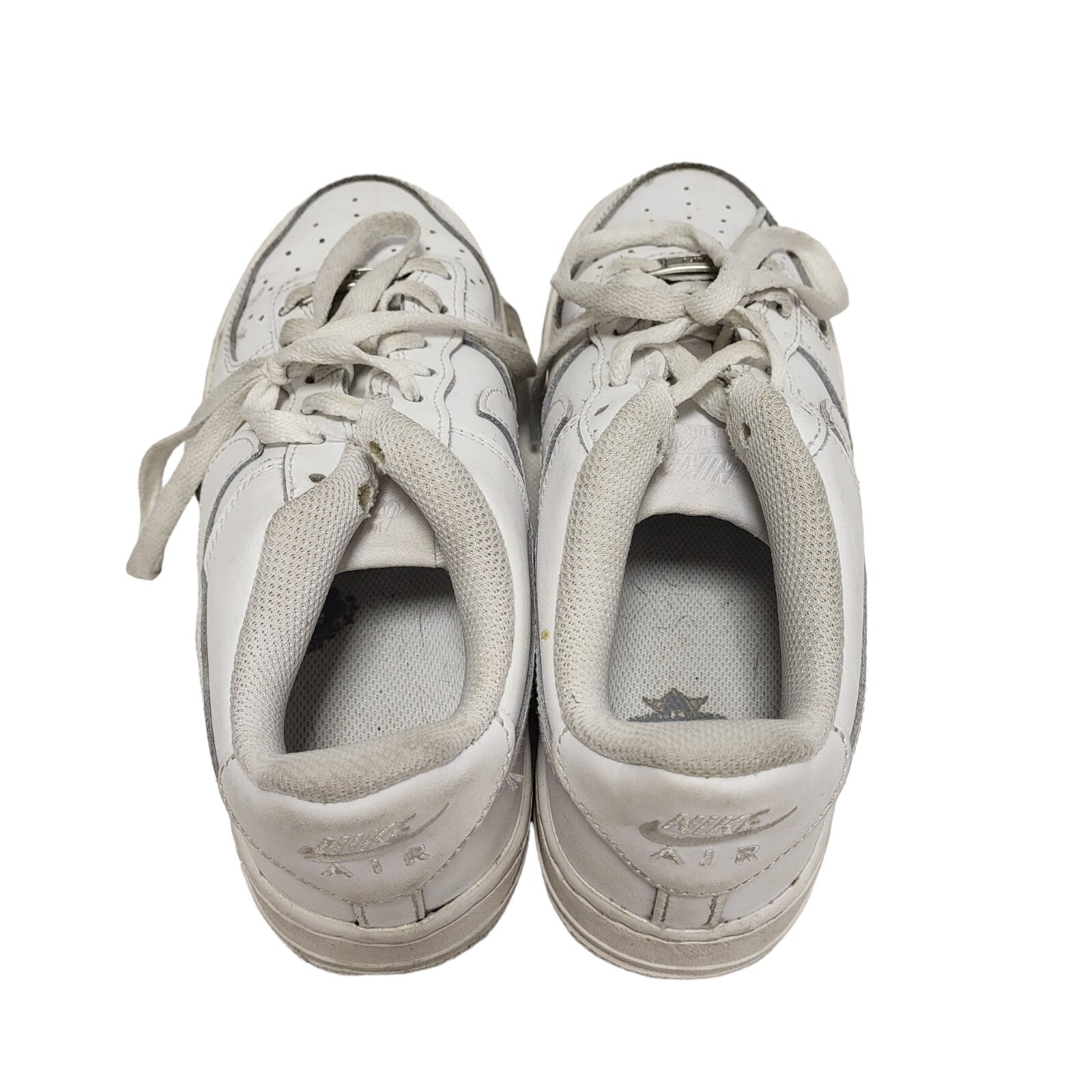 Nike Air Force 1 Juniors White Leather Kids  Trainers Uk 4