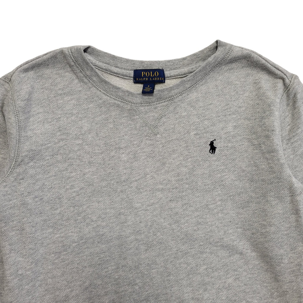 Polo Ralph Lauren Grey Crew Neck Sweatshirt Uk Kids Age 6 Years