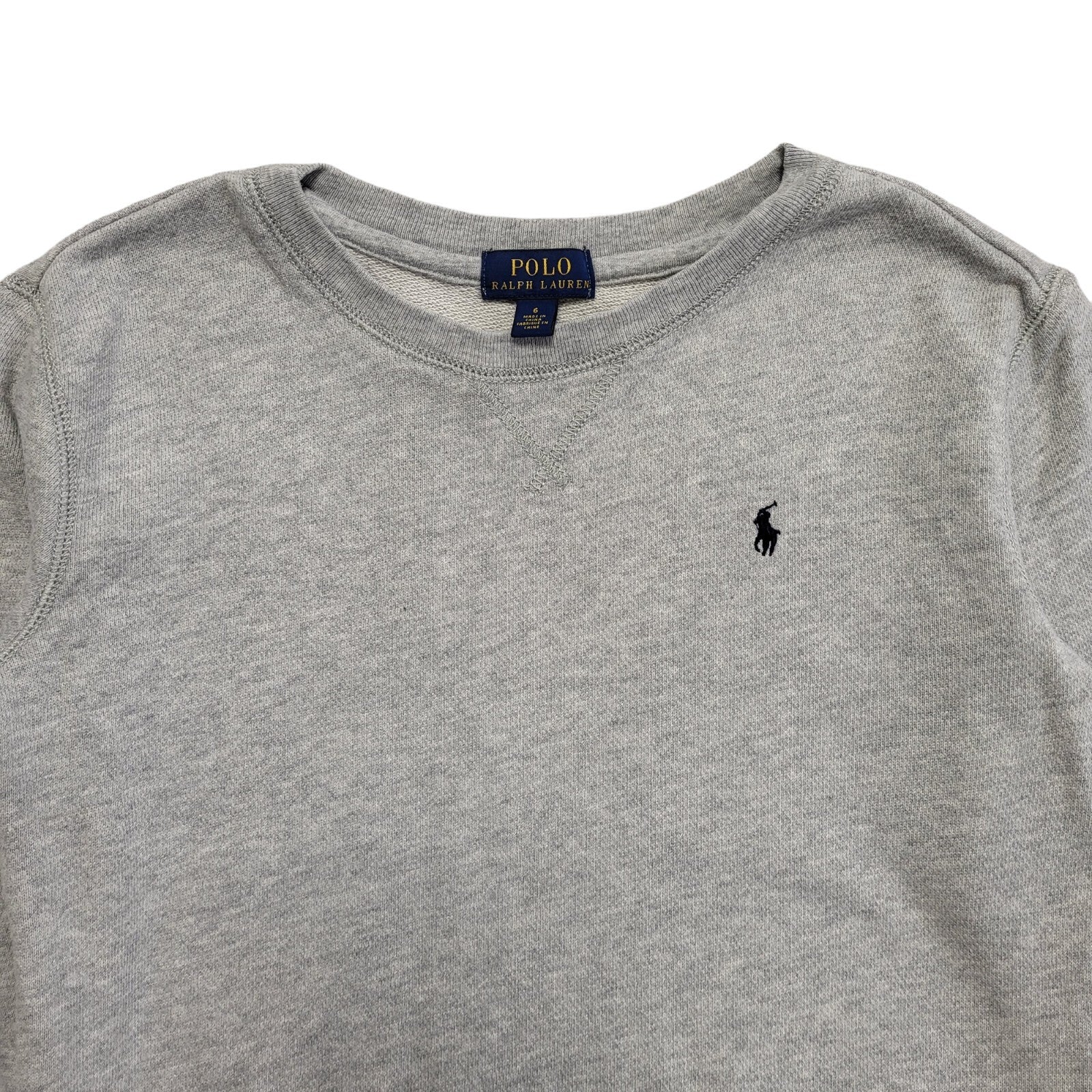 Polo Ralph Lauren Grey Crew Neck Sweatshirt Uk Kids Age 6 Years