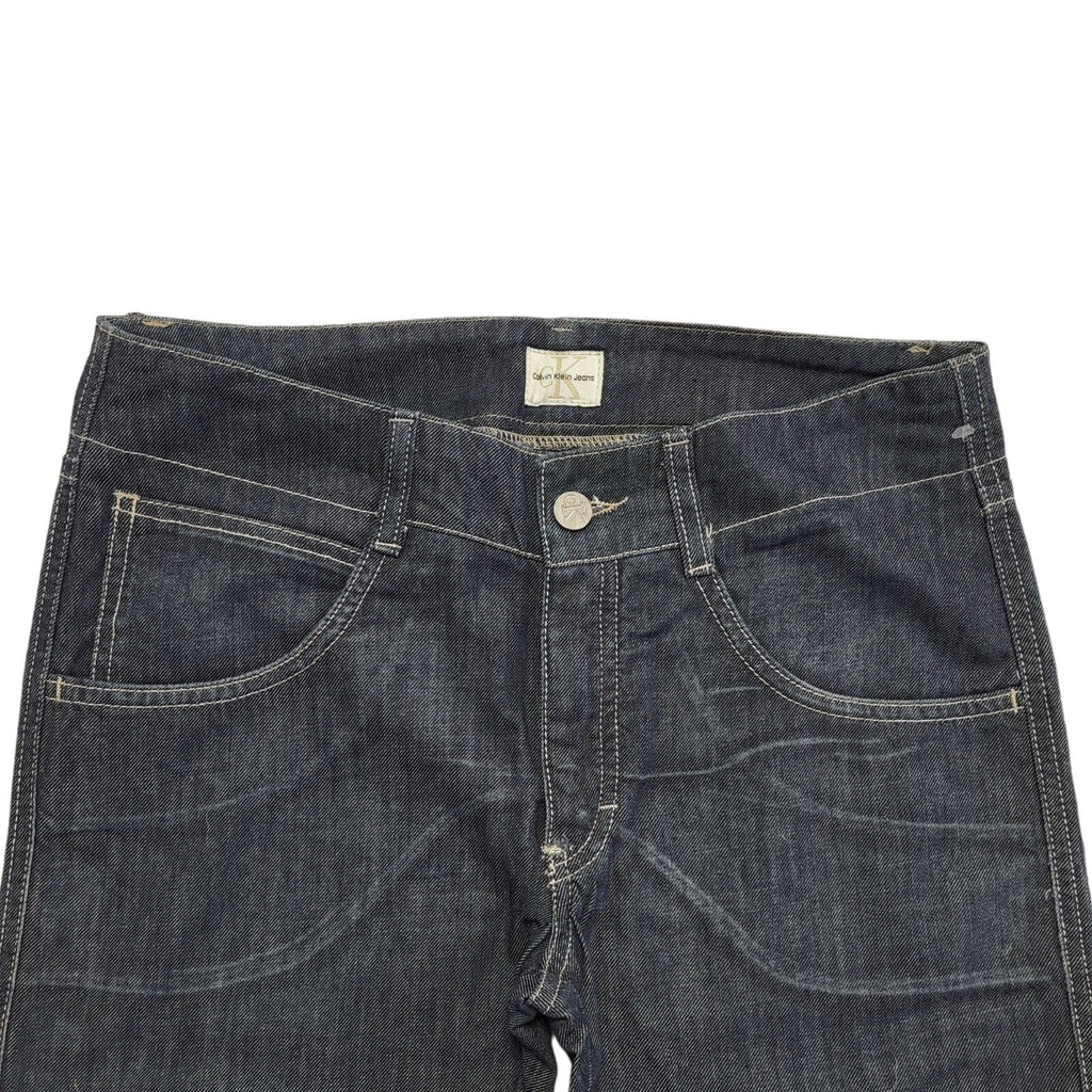 Calvin Klein 90s Vintage Dark Blue Straight Denim Jeans Uk Women's 8 W27 L26