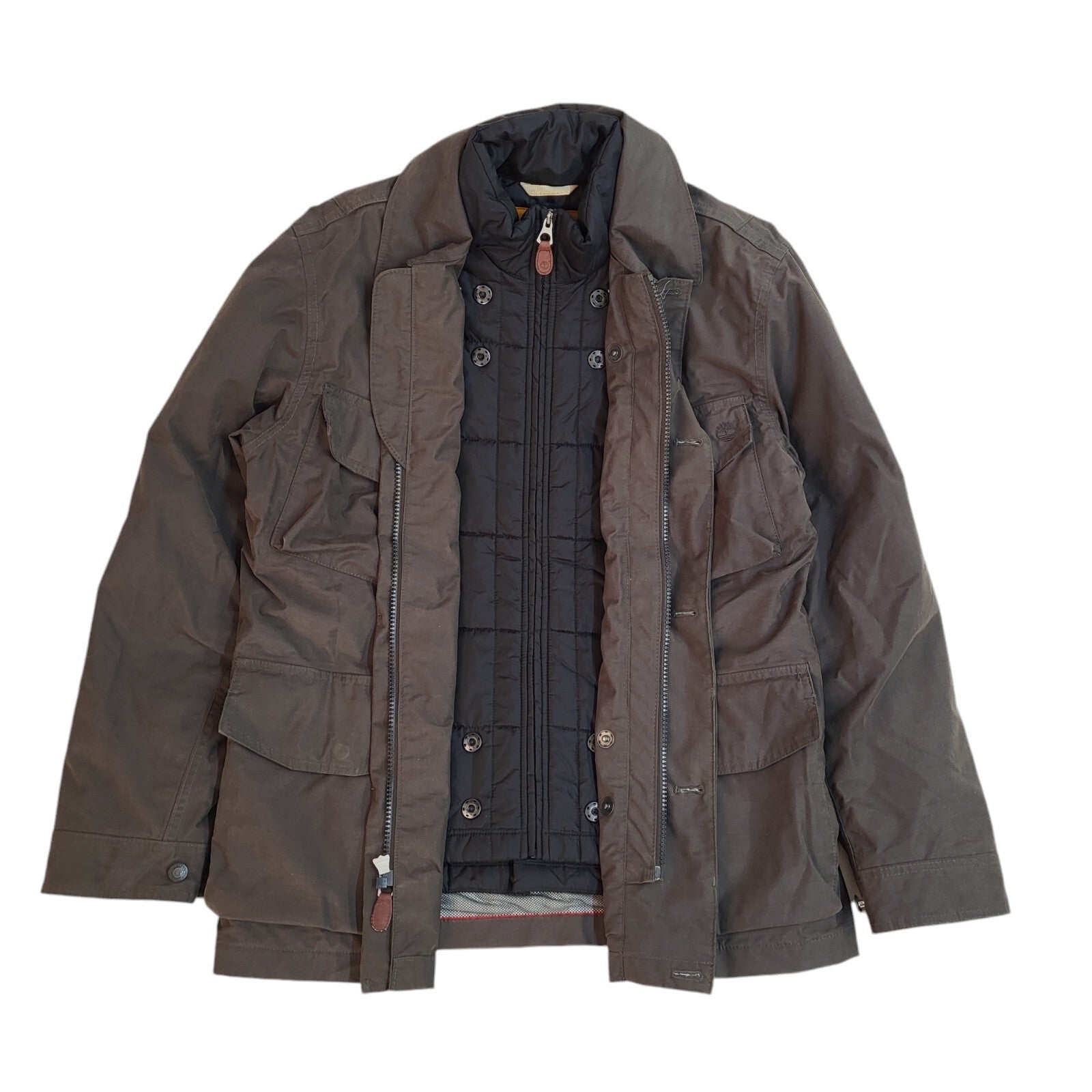 Timberland Vintage Y2k Grey Collared Jacket Uk Men's Size Medium
