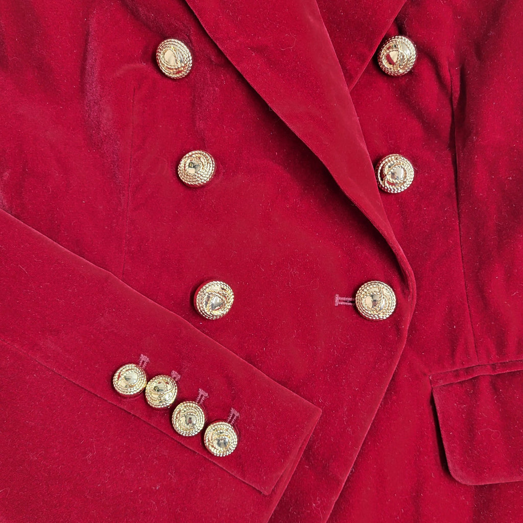 MOTF Suit Jacket Bnwt Y2k Dark Red Velvet UK Women's Size S