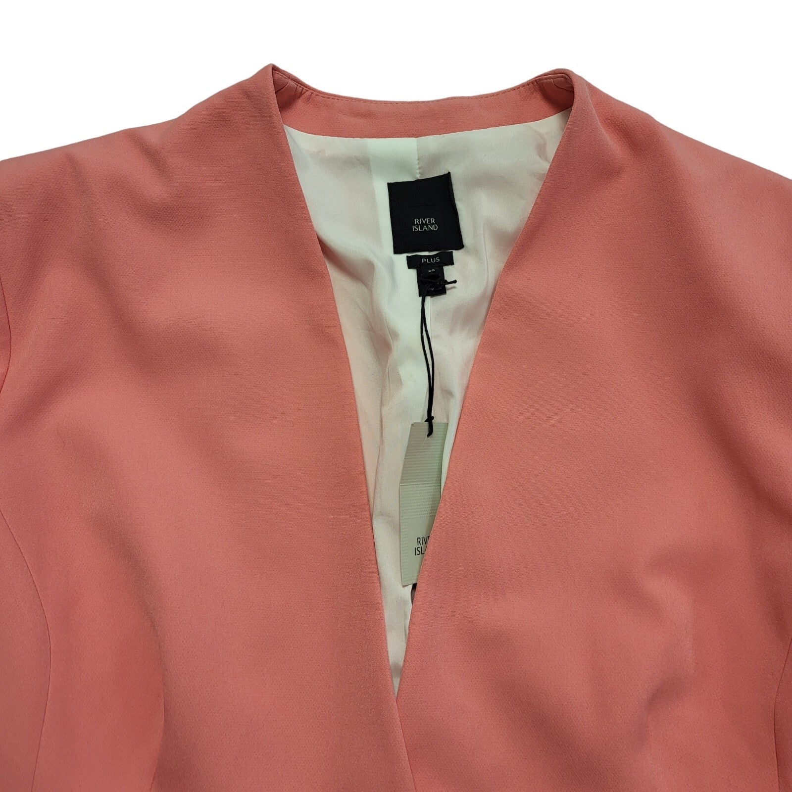 River Island Pink Y2K Vintage Button Sobet Rave Jacket Uk Women's Size 28 Bnwt