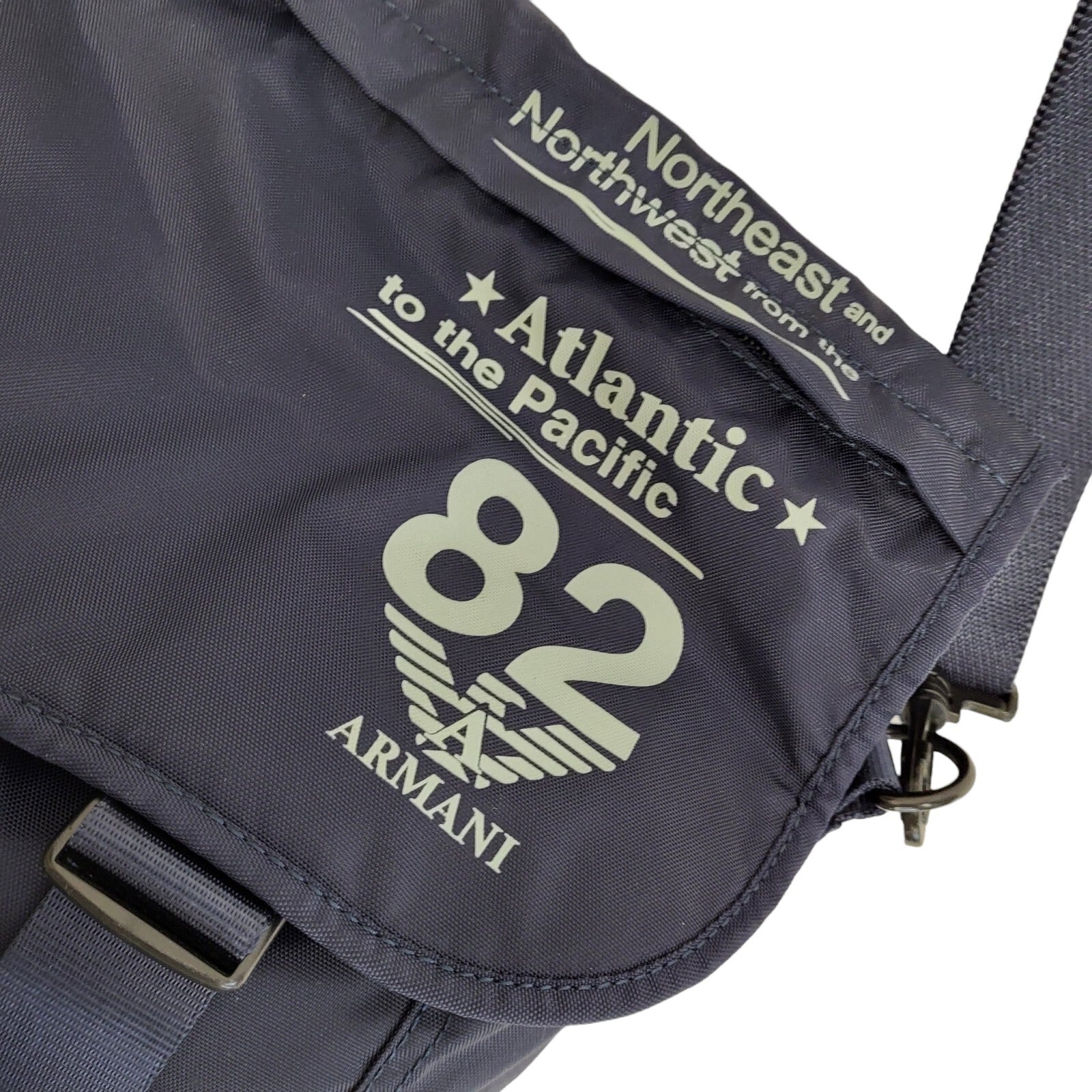 Armani Junior Boys Blue Cross Body Bag 15" x 9"