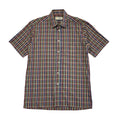 M&S 90s Multicolour Check Short Sleeve Shirt Uk Men's Size Small
