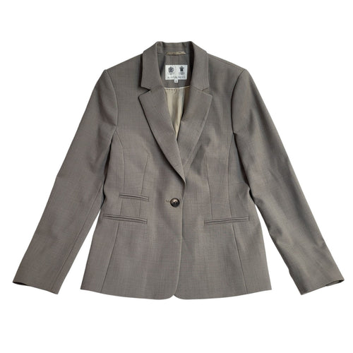 Austin Reed Suit Jacket Y2k Beige Button UK Women's Size L 12
