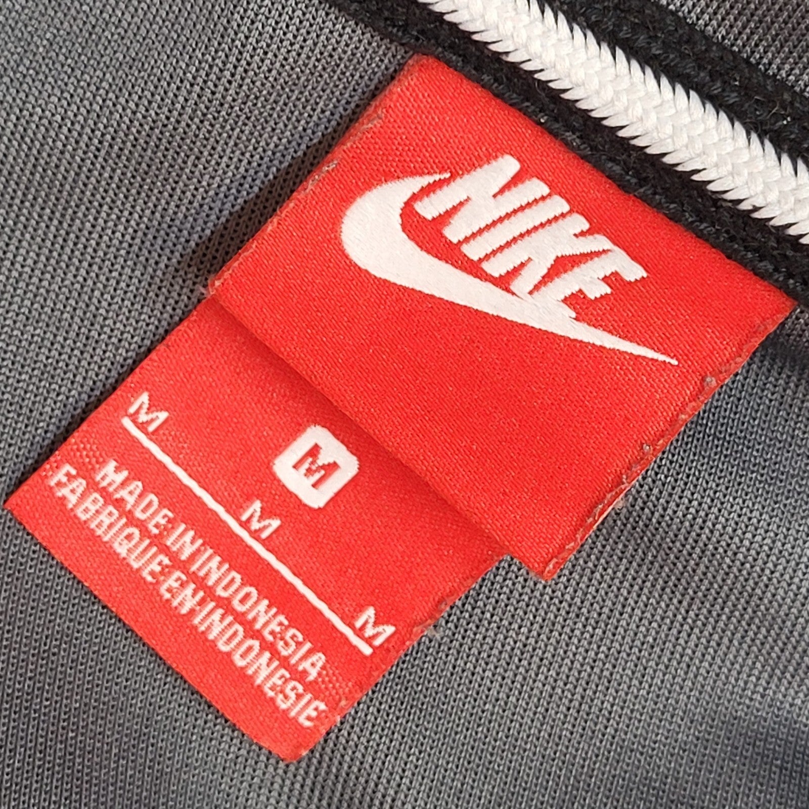 Nike Sports Hoodie Grey Full Zip Modern UK Men's Size M