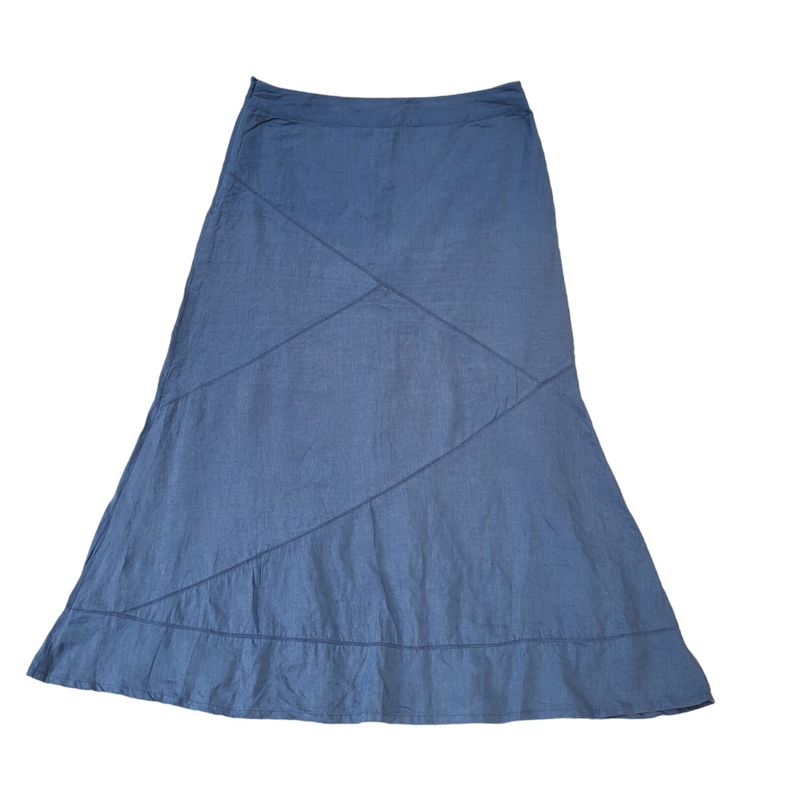 Laura Ashley Y2K Vintage Blue Long Skirt Women's Size 12 W30