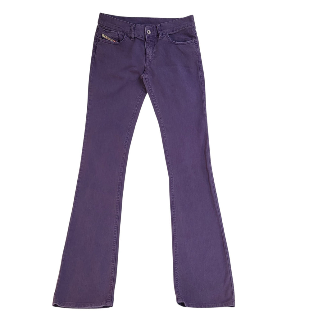 Diesel  Jeans Purple Low-Rise Straight Denim Uk Women's Size M W28 L35