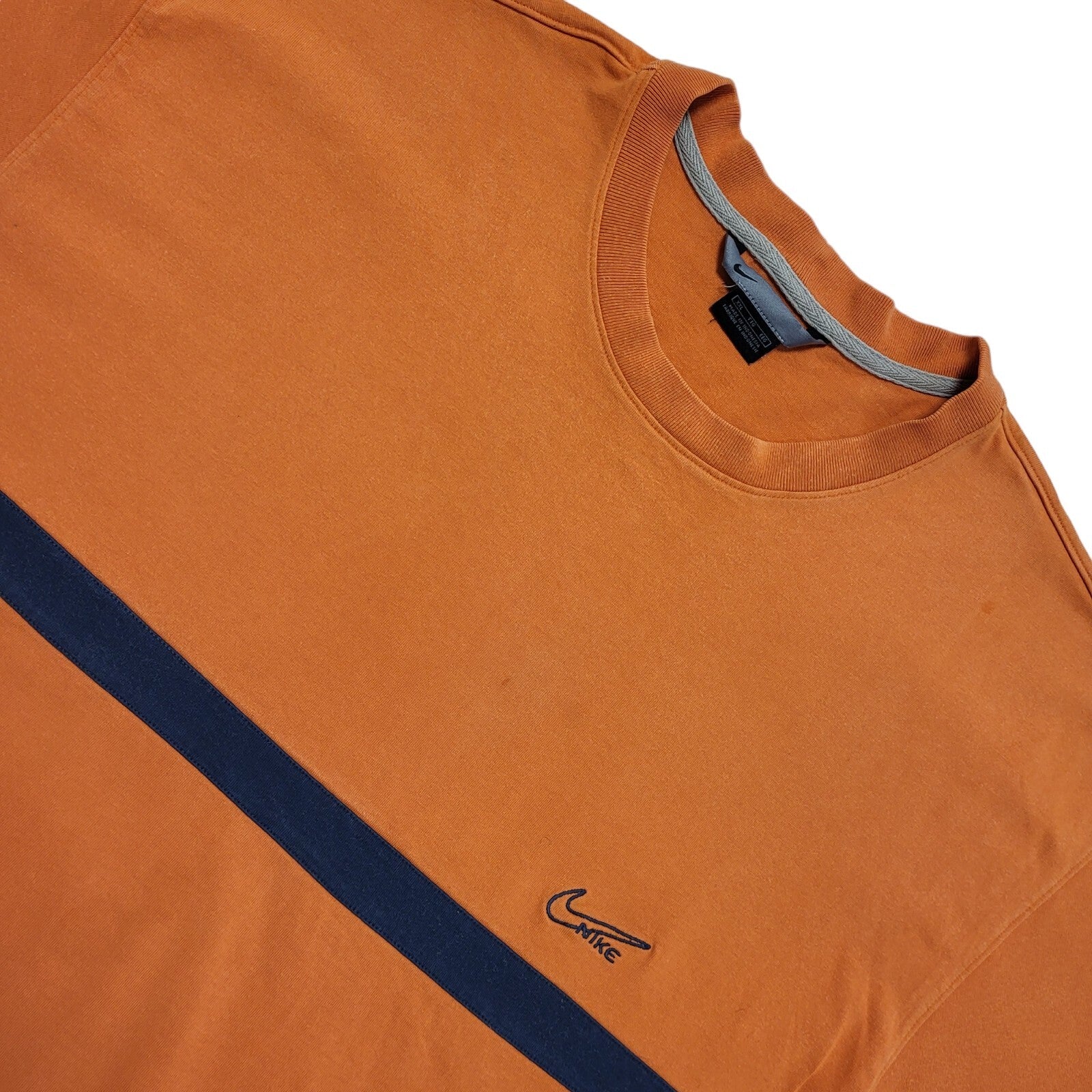 Nike Vintage 80's  Orange Sports Short Sleeve T-Shirt Men's XXL