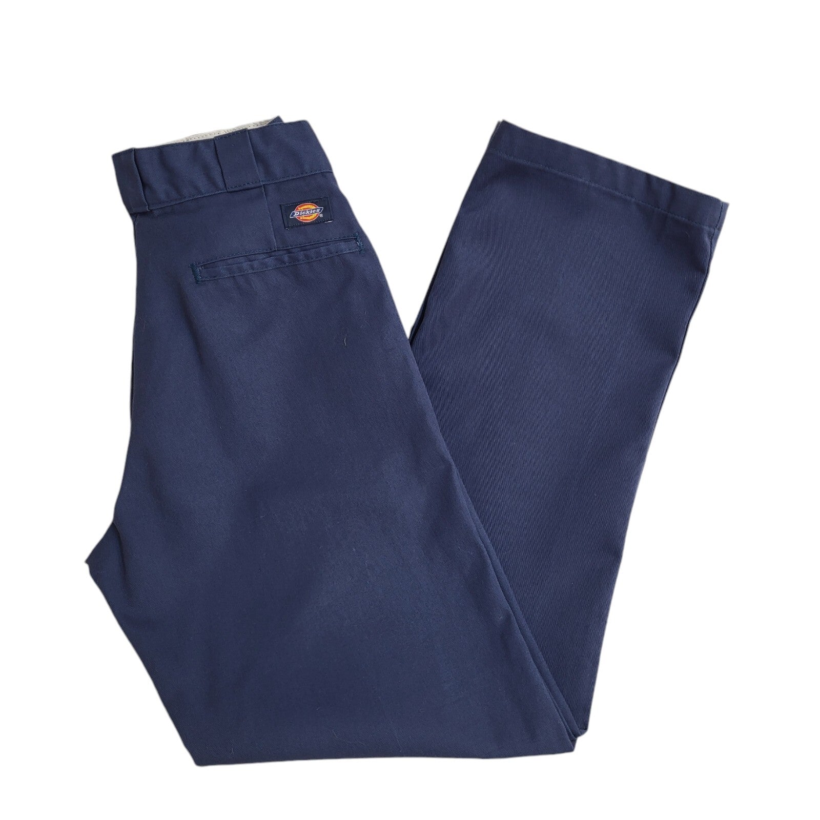 Dickies 874 90s Vintage Navy Blue Straight Work Trousers Uk Men's Size S W30 L31