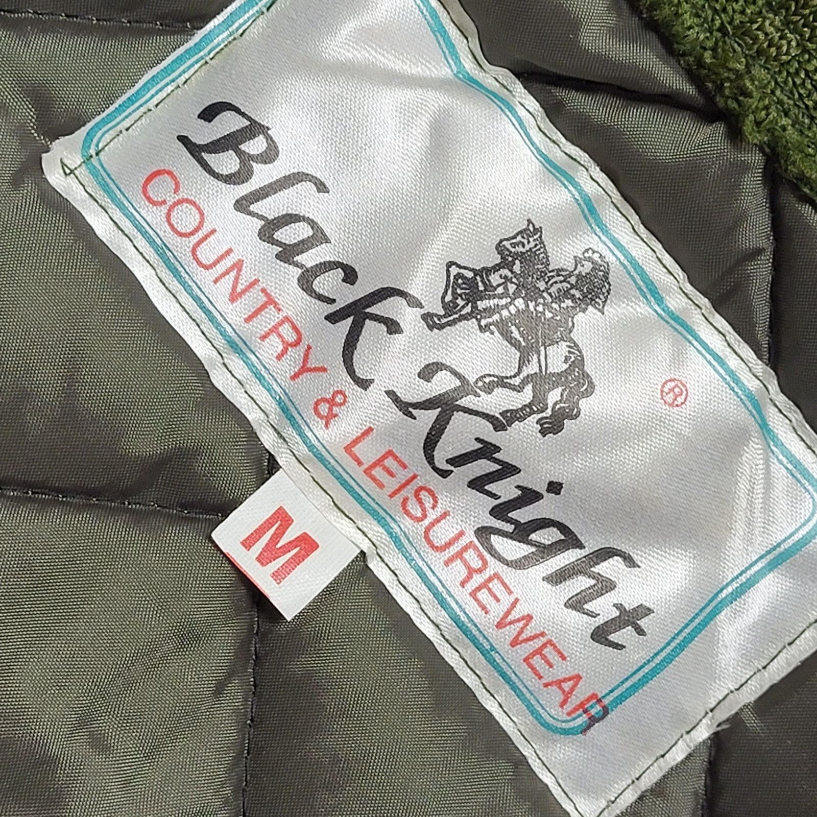 Black Knight Vintage 90s Green Snap Quilted Gilet Uk Men's Size Medium