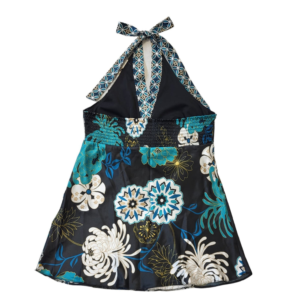 New Look Y2K Floral Halter Neck Party Top Women's 14