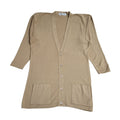 Jaeger Carigan Vintage 90's Beige Knit Button Uk Women's Size 12-14