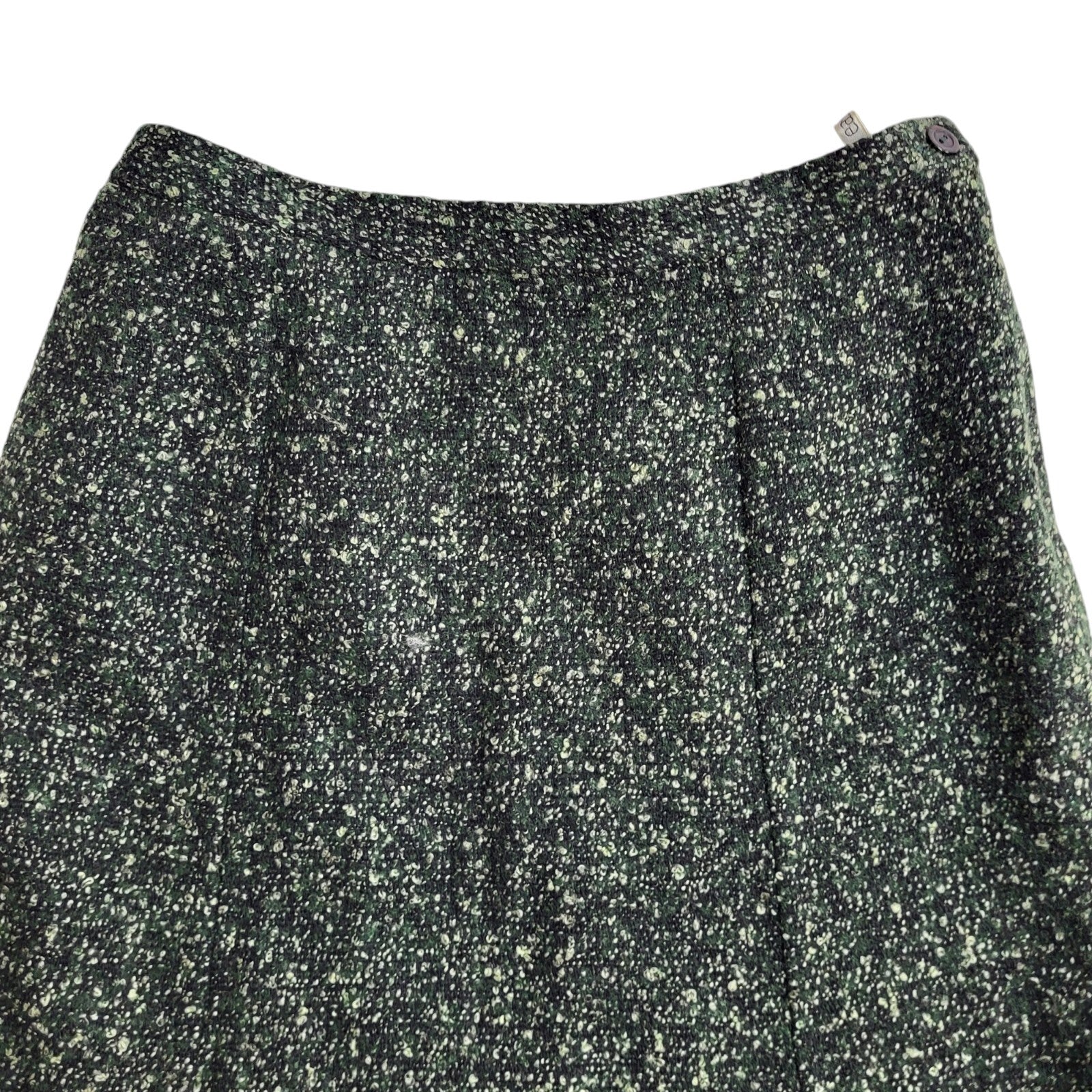 Eastex Vintage 80's Green A-Line Midi Skirt Women's Size 10 W28
