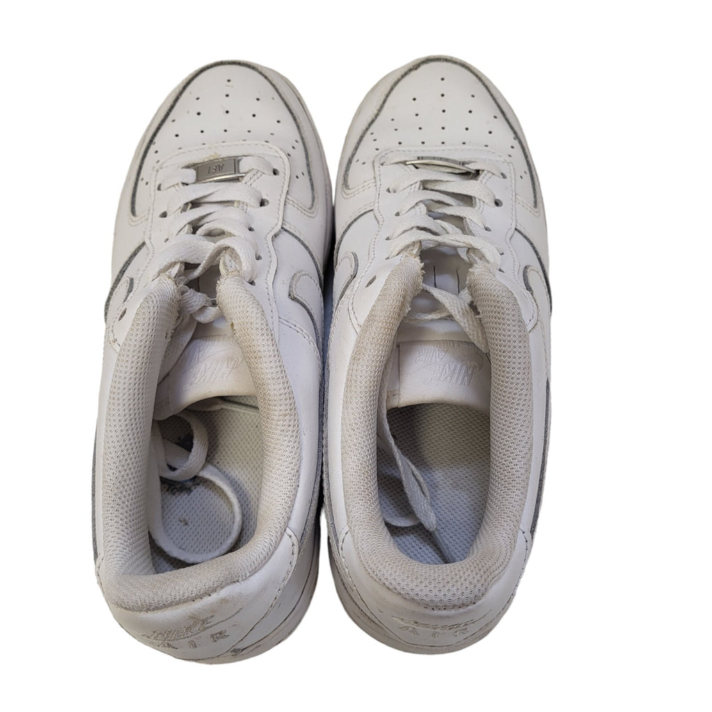 Nike Air Force 1 Low White Canvas Lace-Up Sports Trainers Girl's Uk Size 5.5