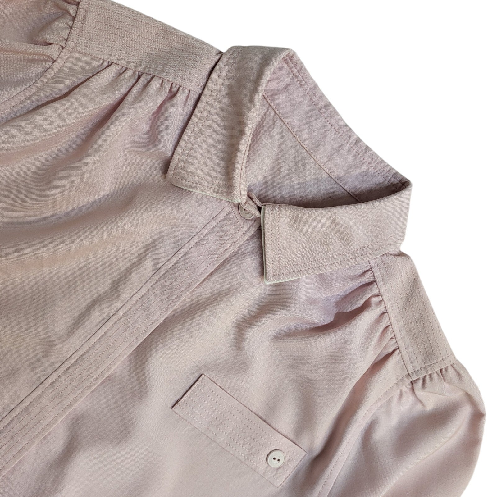 Del Mod Pink Belted 3/4 Length Sleeve Shirt Vintage 90's Women's UK Size 14