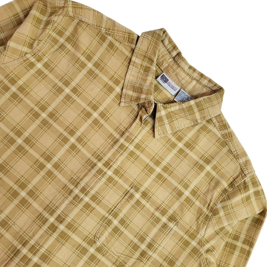 Faded Glory Y2K 1/4 Zip Checked Long Sleeve Shirt BNWT Women's Size 26-28