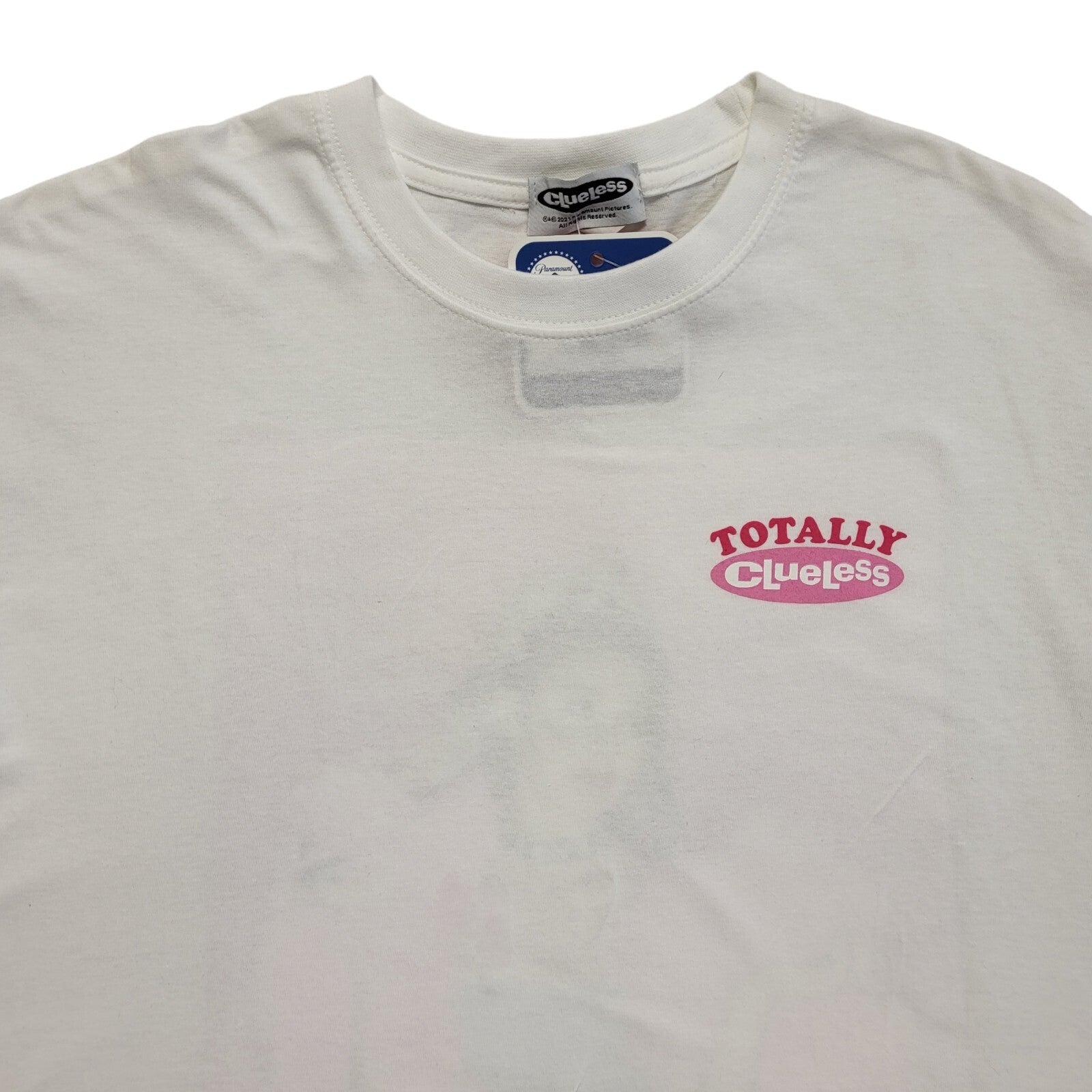 Totally Clueless Vintage Y2K White Short Sleeve T-Shirt BNWT Womens UK L