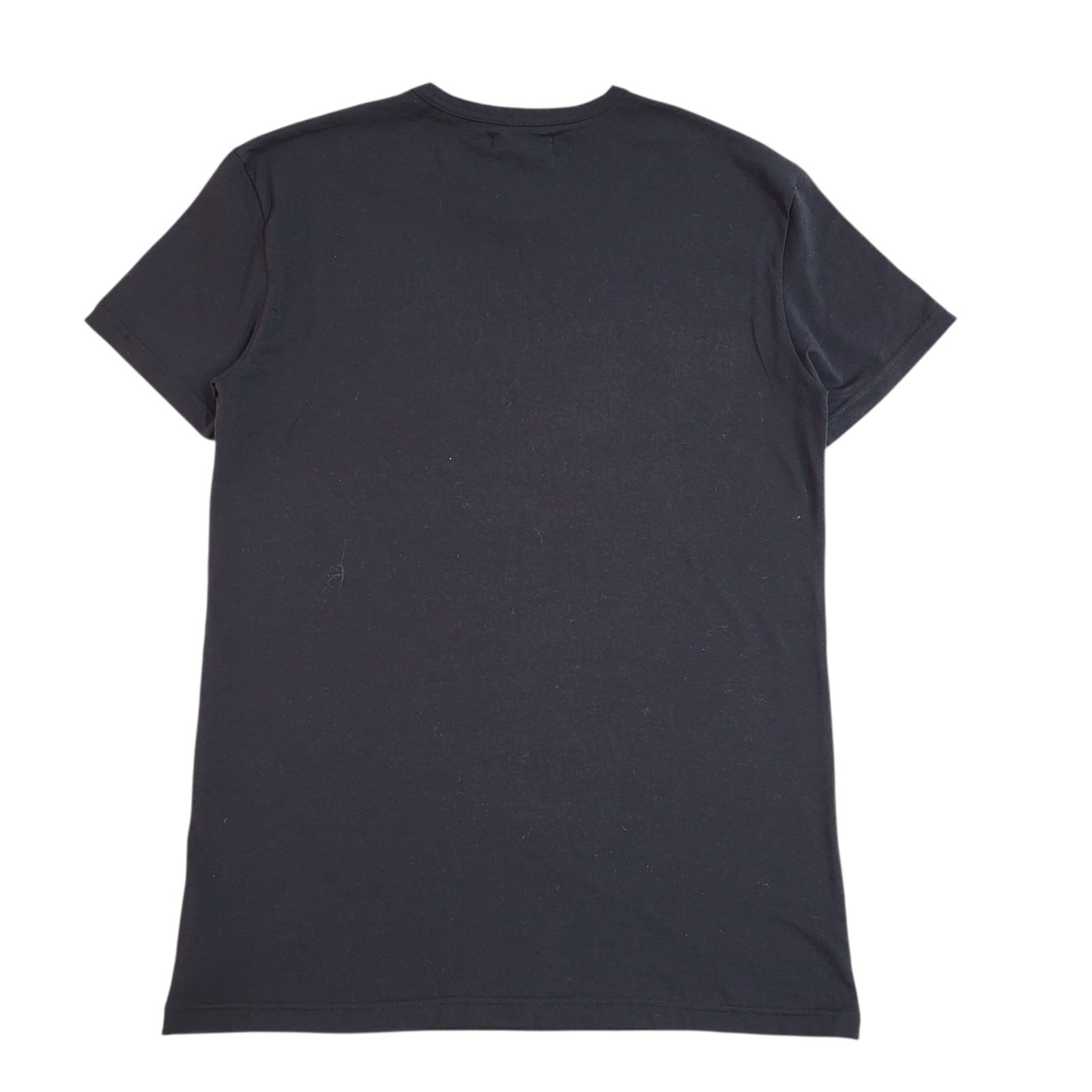 Emporio Armani Black Y2k Cotton Double Stitch T-Shirt Uk Women's Size L Bnwt