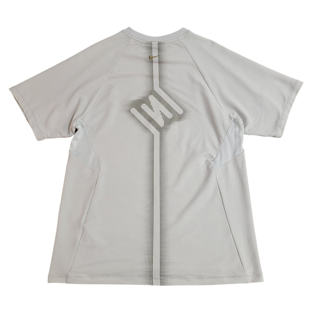 Nike Y2k White Polyester Sports T-Shirt Uk Men's Size M