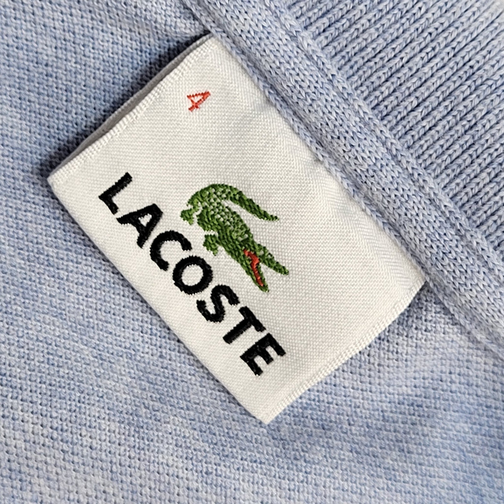 Lacoste 90s Blue Short Sleeve Slim Fit Polo Shirt Men's Size L