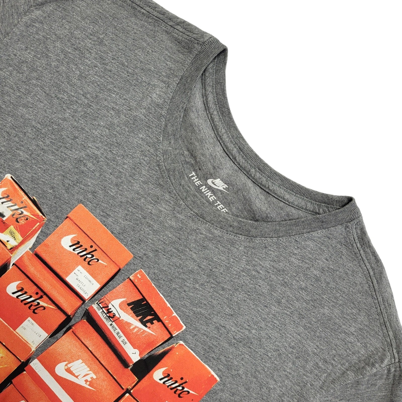 Nike Tee Y2K Grey Vintage Short Sleeve Round Neck T-Shirt Uk Men's Size L