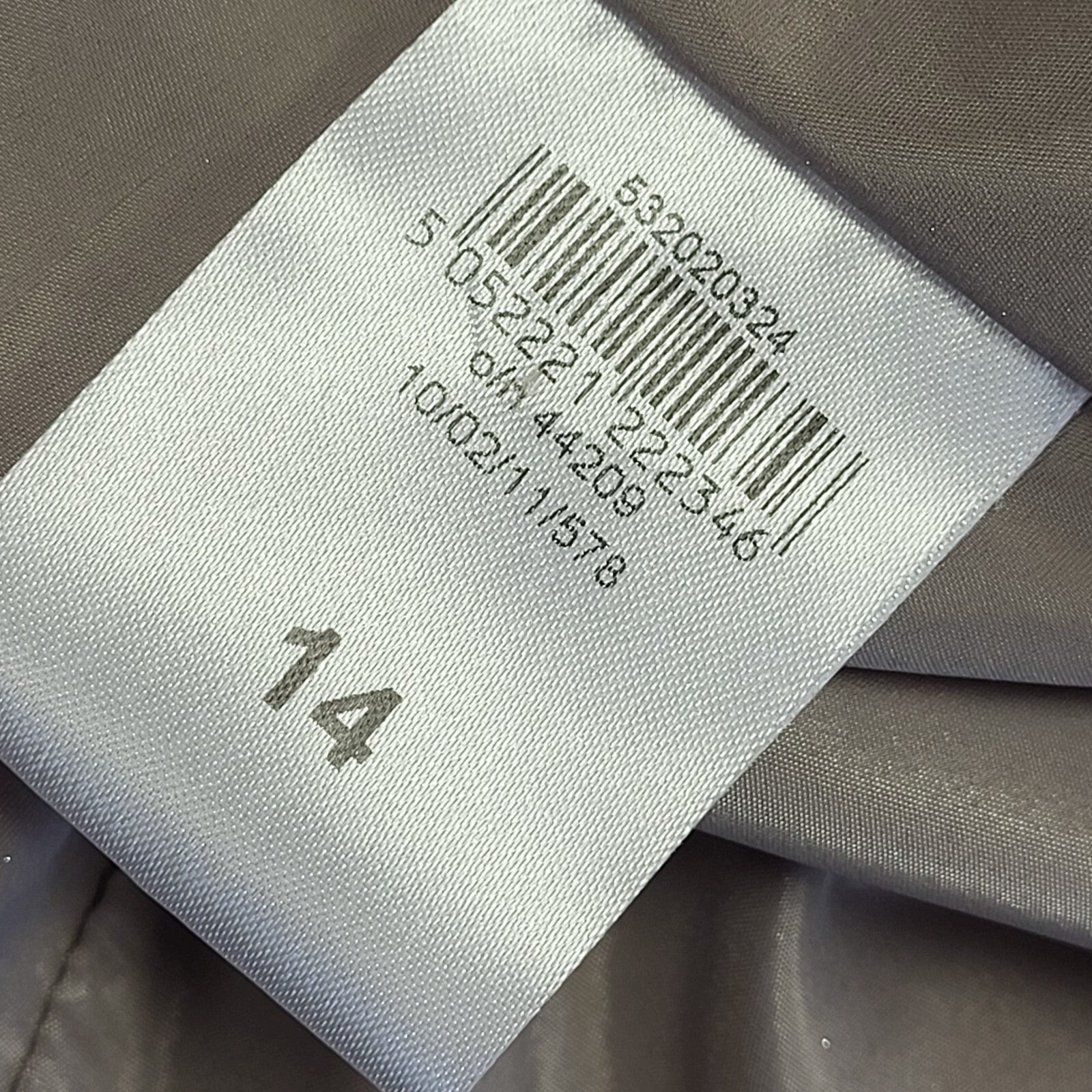 Jane Norman Vintage 90s Grey One Shoulder Dress Uk Women's Size 14