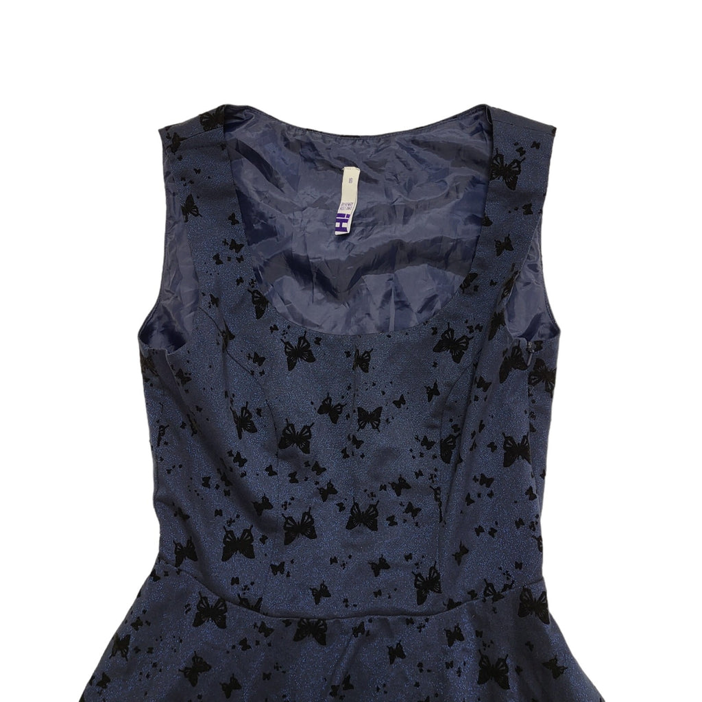 Henry Holland Y2K Blue Butterfly Skater Party Dress UK Size 10