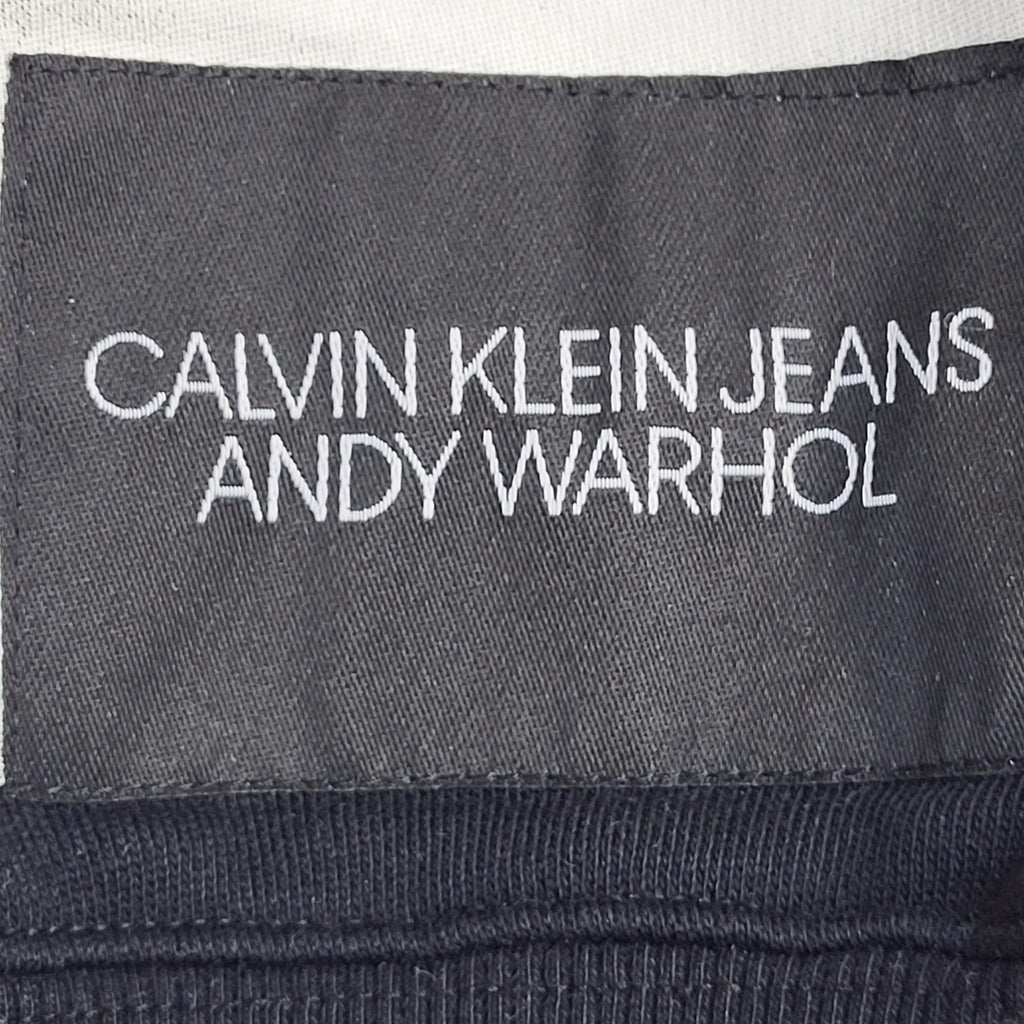 Calvin Klein Andy Warhol Y2K Drawstring Sports Hoodie UK Men's Size M