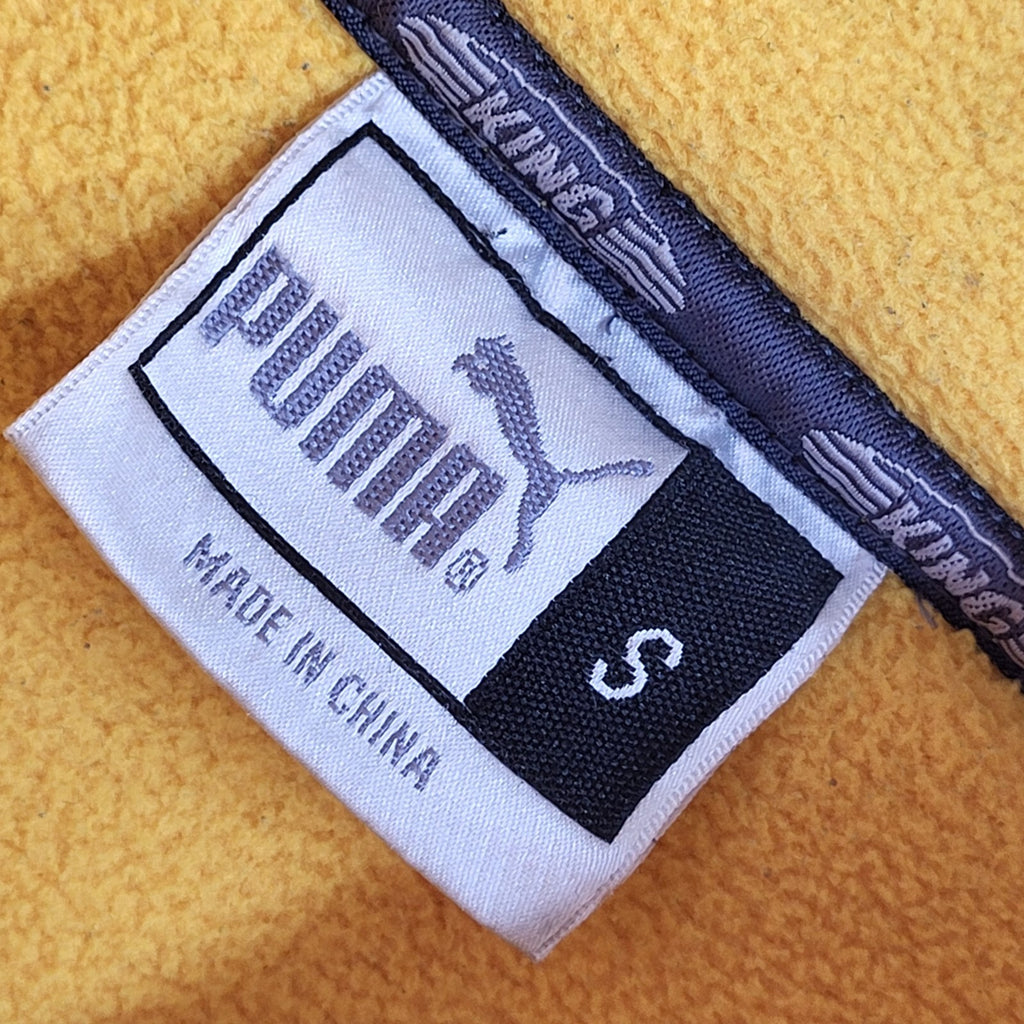 Puma Vintage 90's Yellow 1/4 Zip Fleece Base Layer Uk Men's UK Size Small